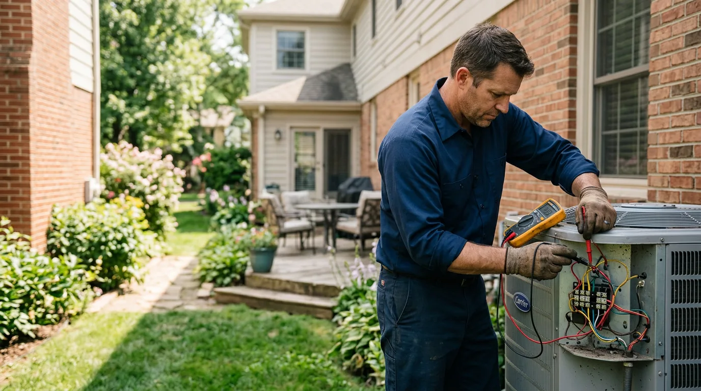HVAC technician working near Saint Charles, IL